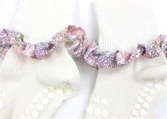 GoBabyGo offwhite/michelle pink bambusstrømper Liberty